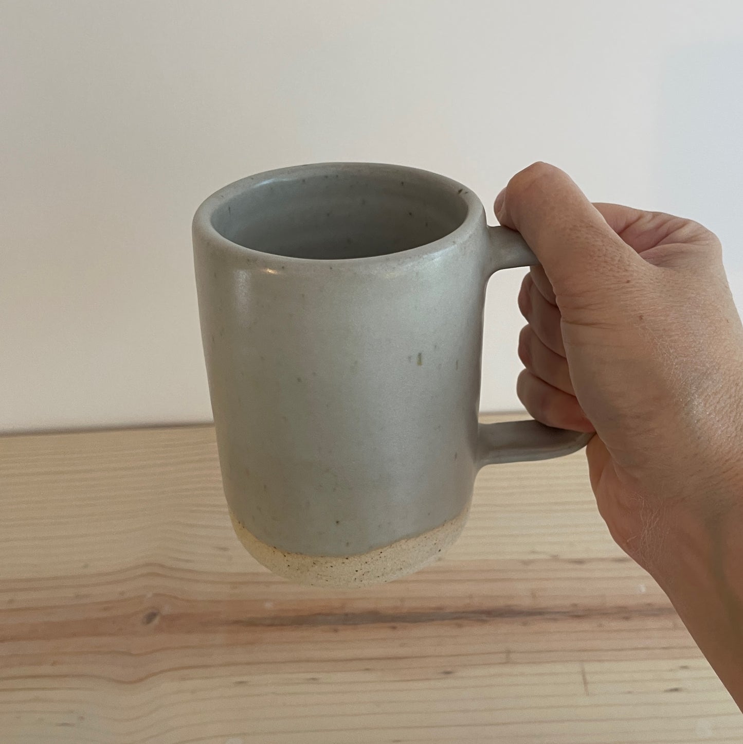 Gray Mug with Handle